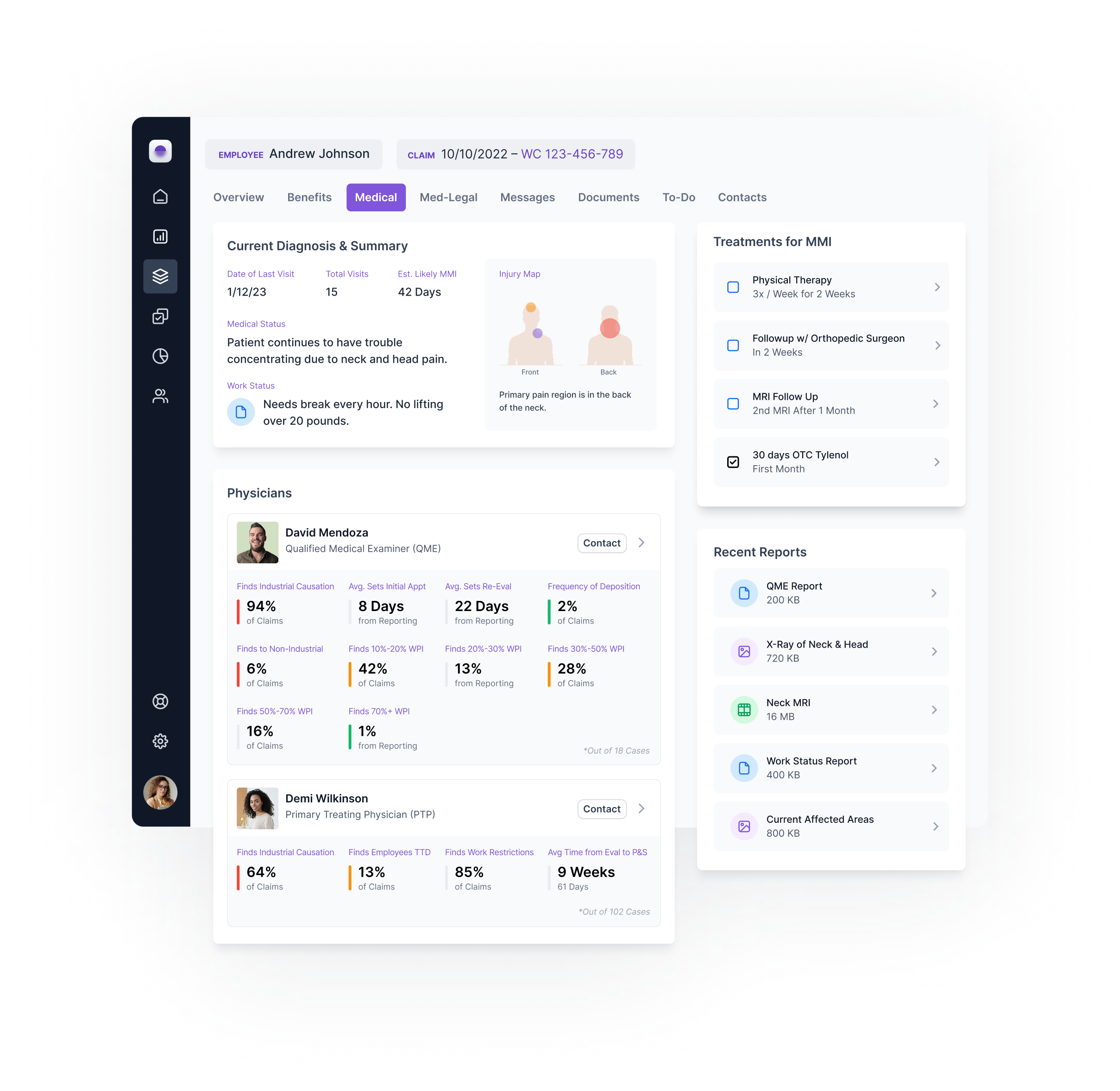 Cadence TPA Claim Medical View
